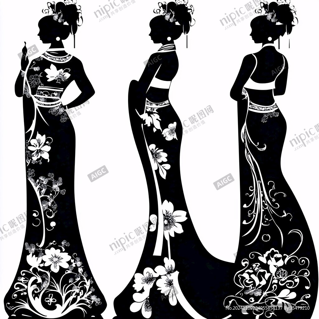 美女图案花纹