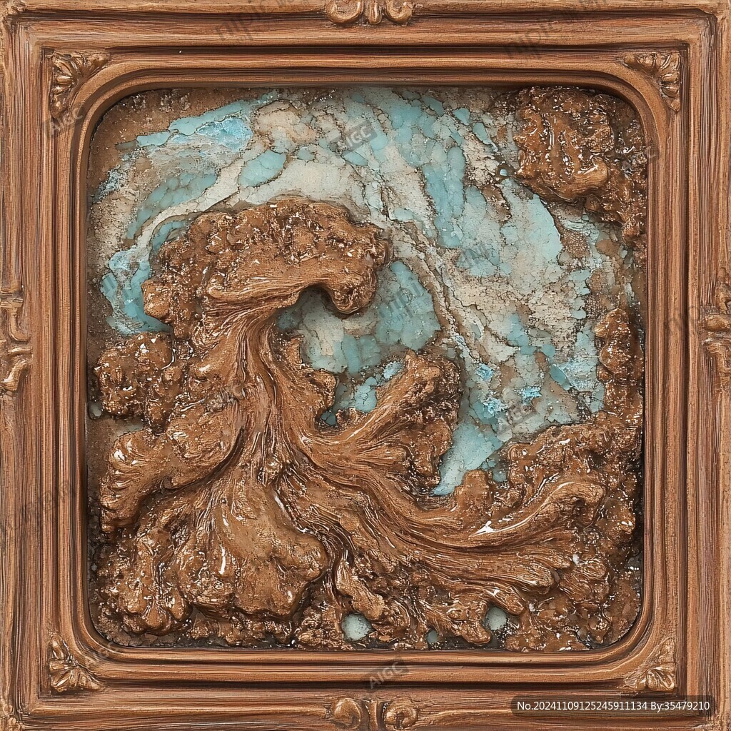 木浮雕装饰座屏