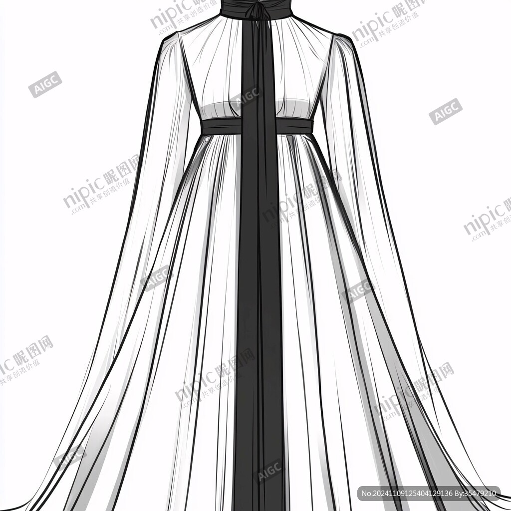 礼服线稿