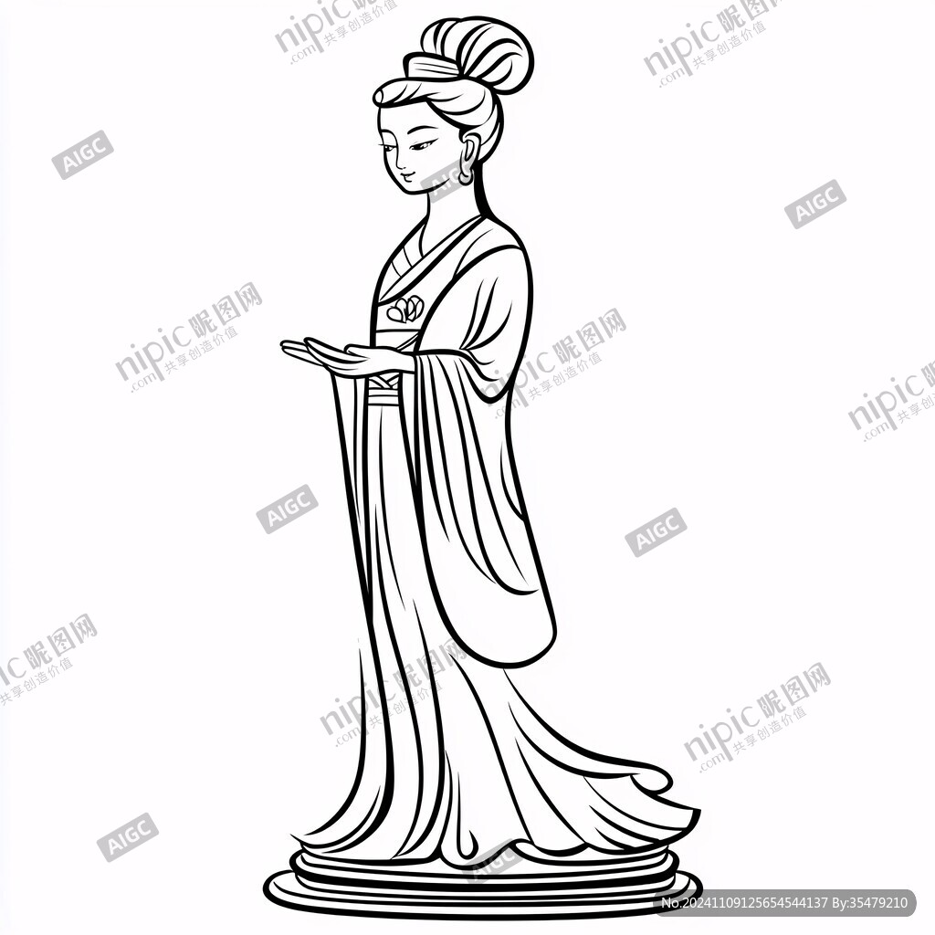 太姥娘娘线稿