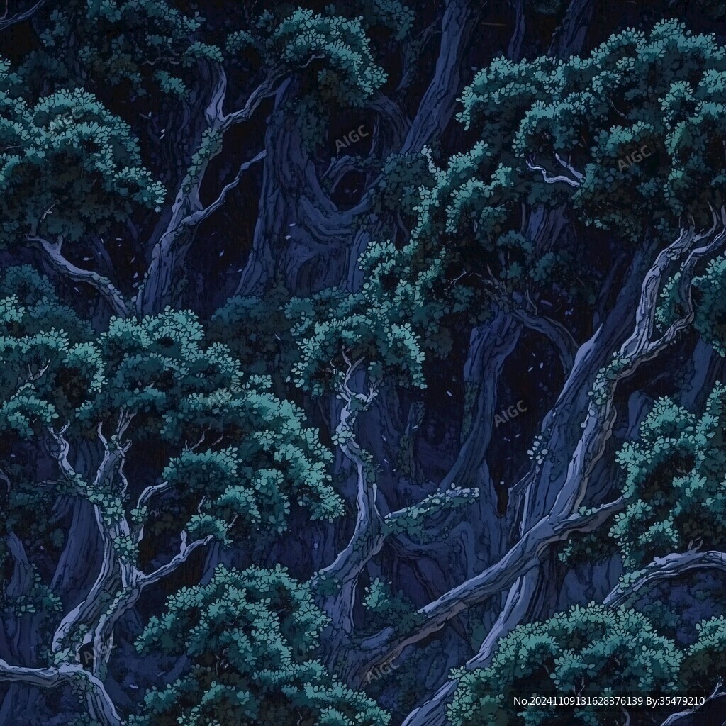 深林插画