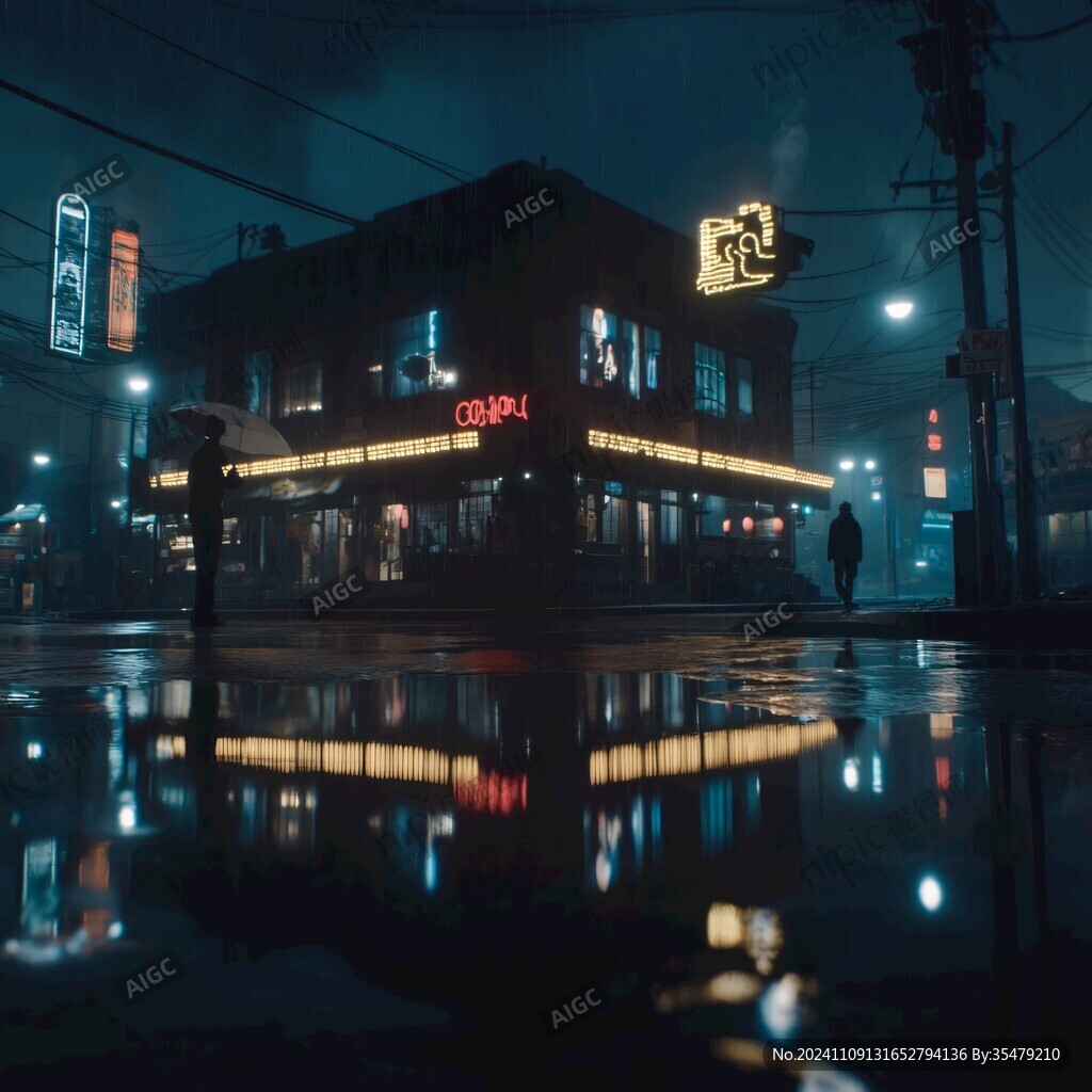 雨夜街头