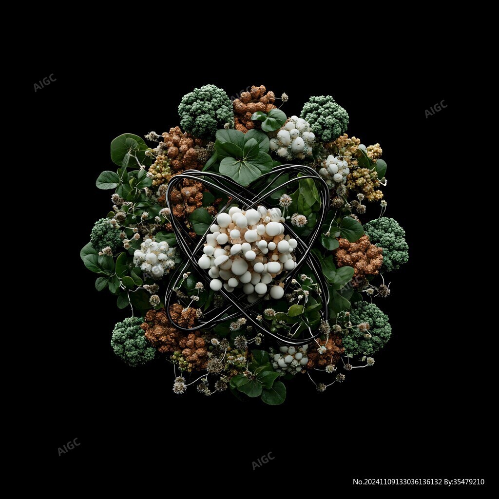 心形多肉植物花环