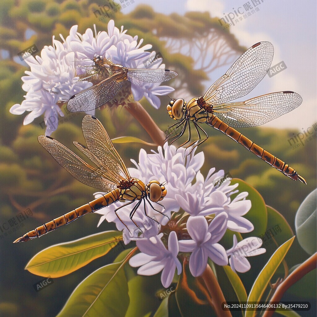 花卉昆虫装饰画