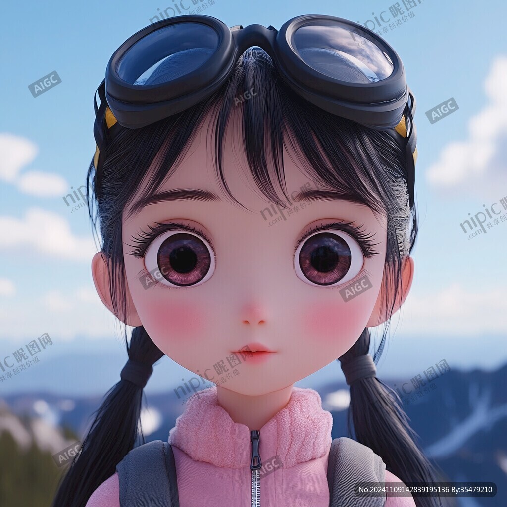 小女孩儿插