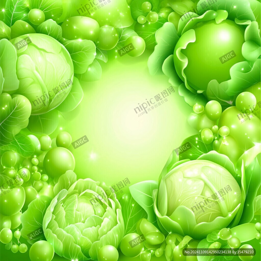 绿色绿意花纹