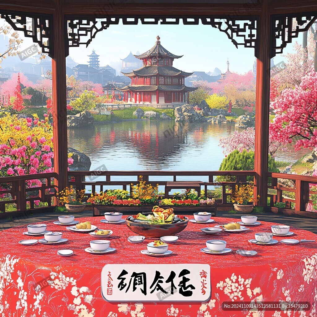 中式直播背景