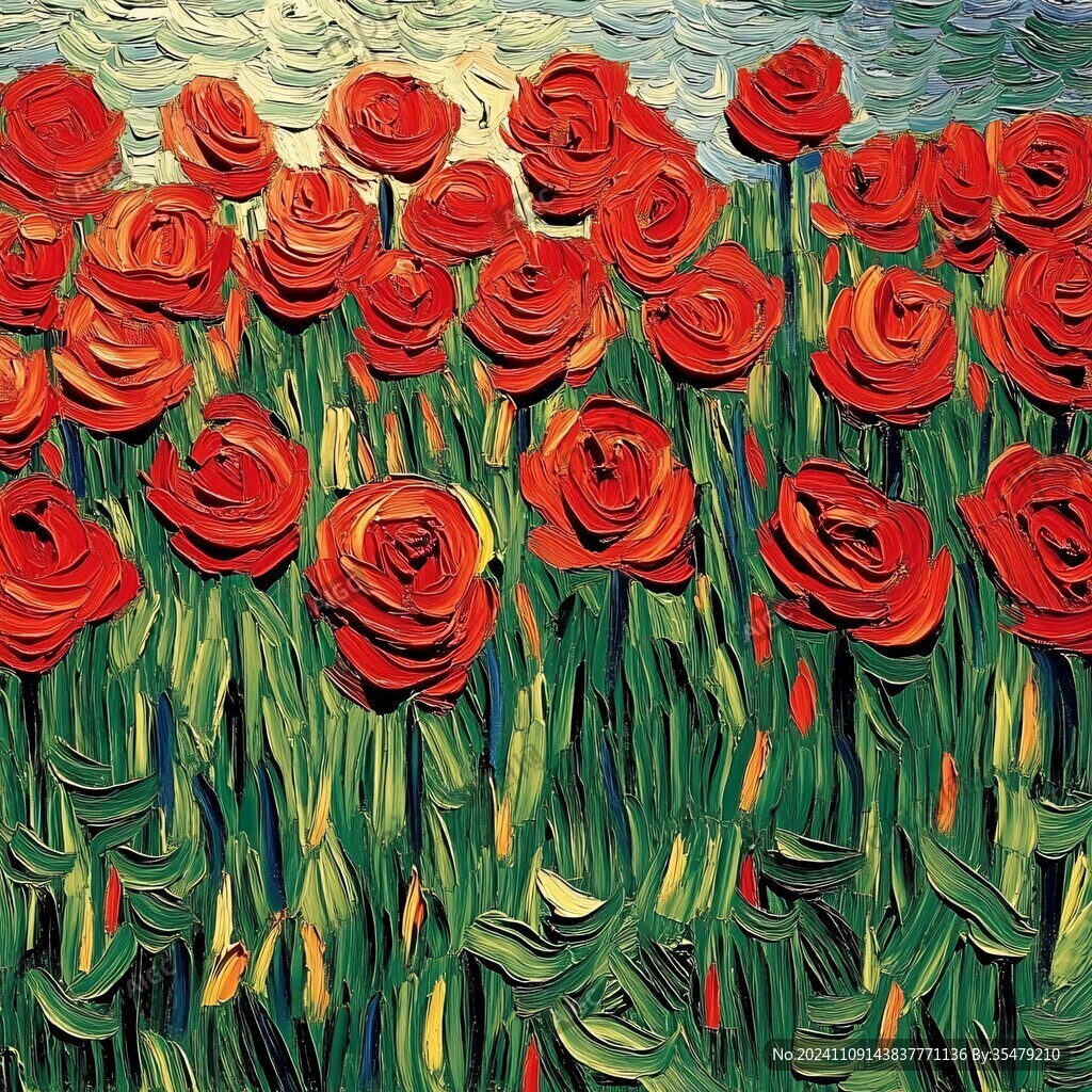 3d立体花卉油画