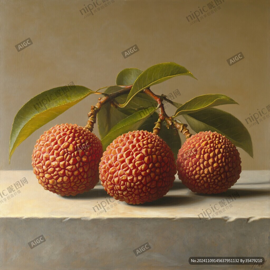 荔枝油画