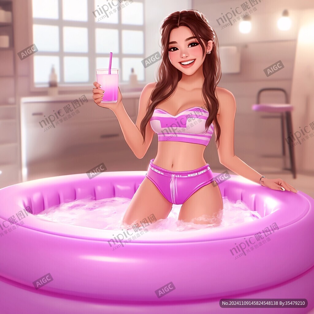 浴池插画