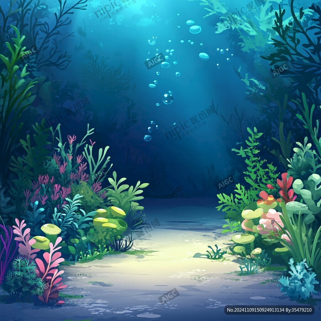 海底场景插画