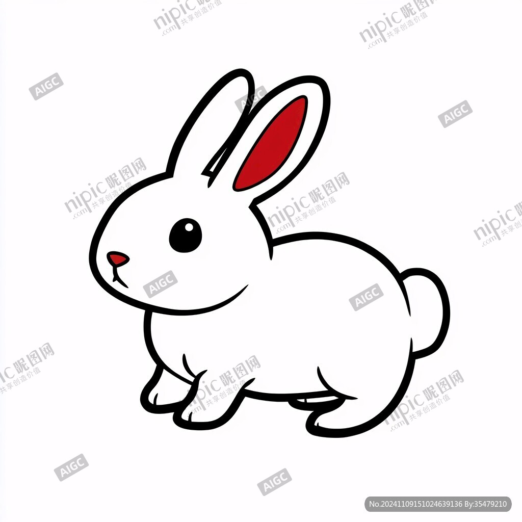 兔子简笔画图案设计