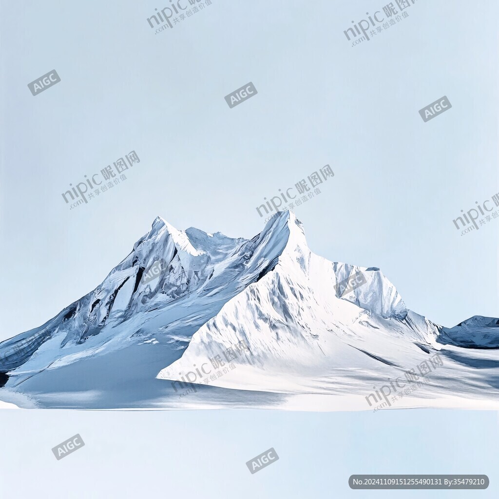 电脑绘画雪山