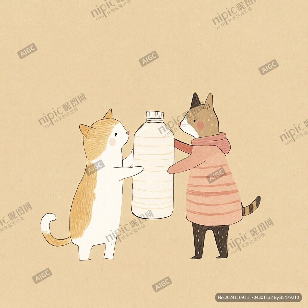 猫粮插画设计
