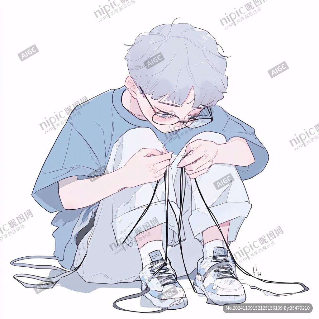 手绘追光的少年