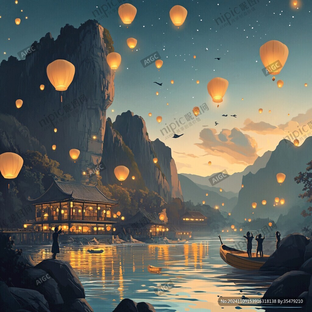 长江流域地区插画