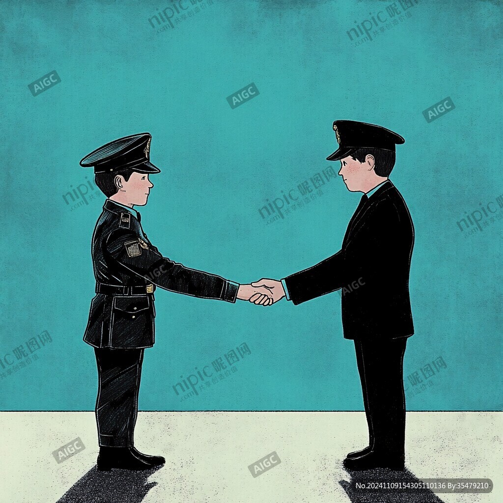 卡通边防检查