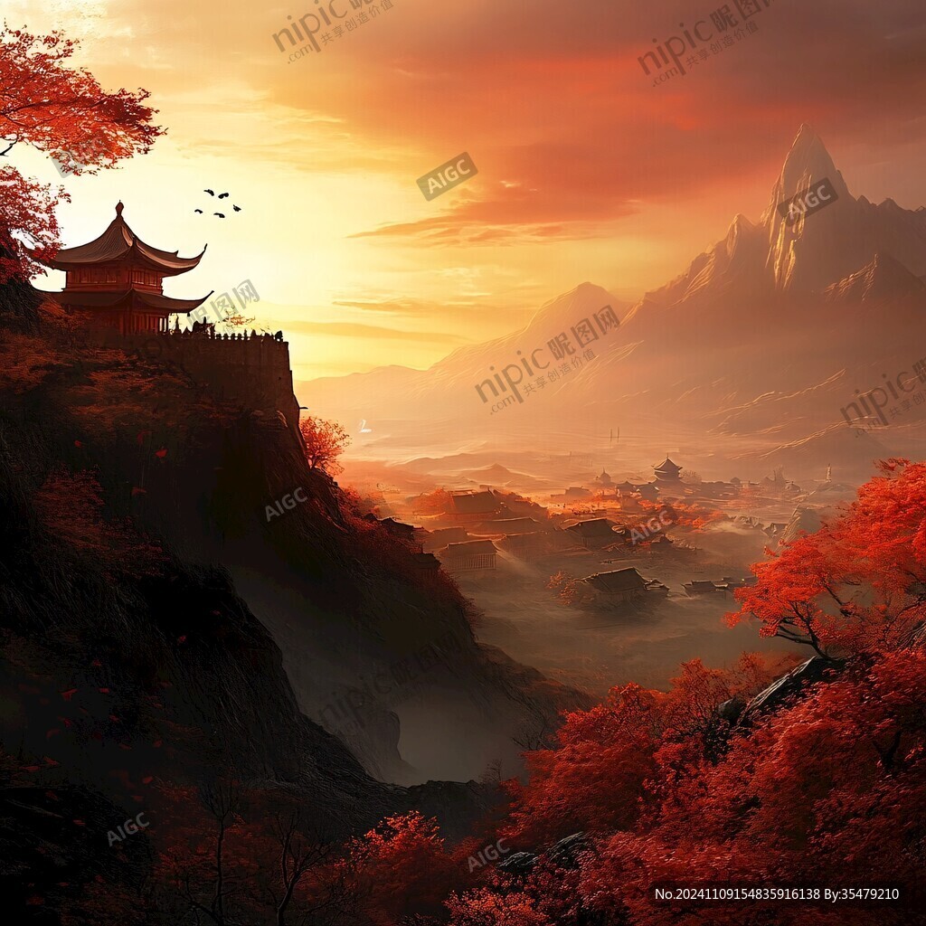 古风山水场景