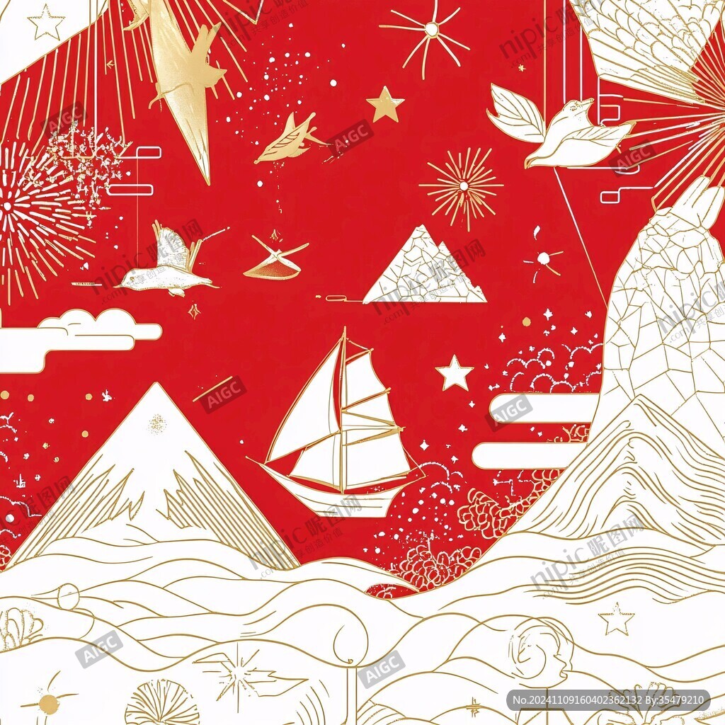 红金风插画