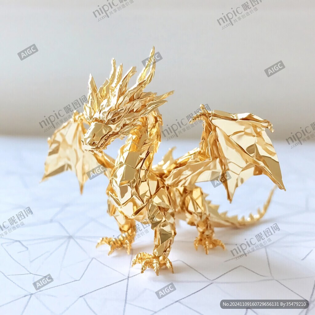 金色渐变龙
