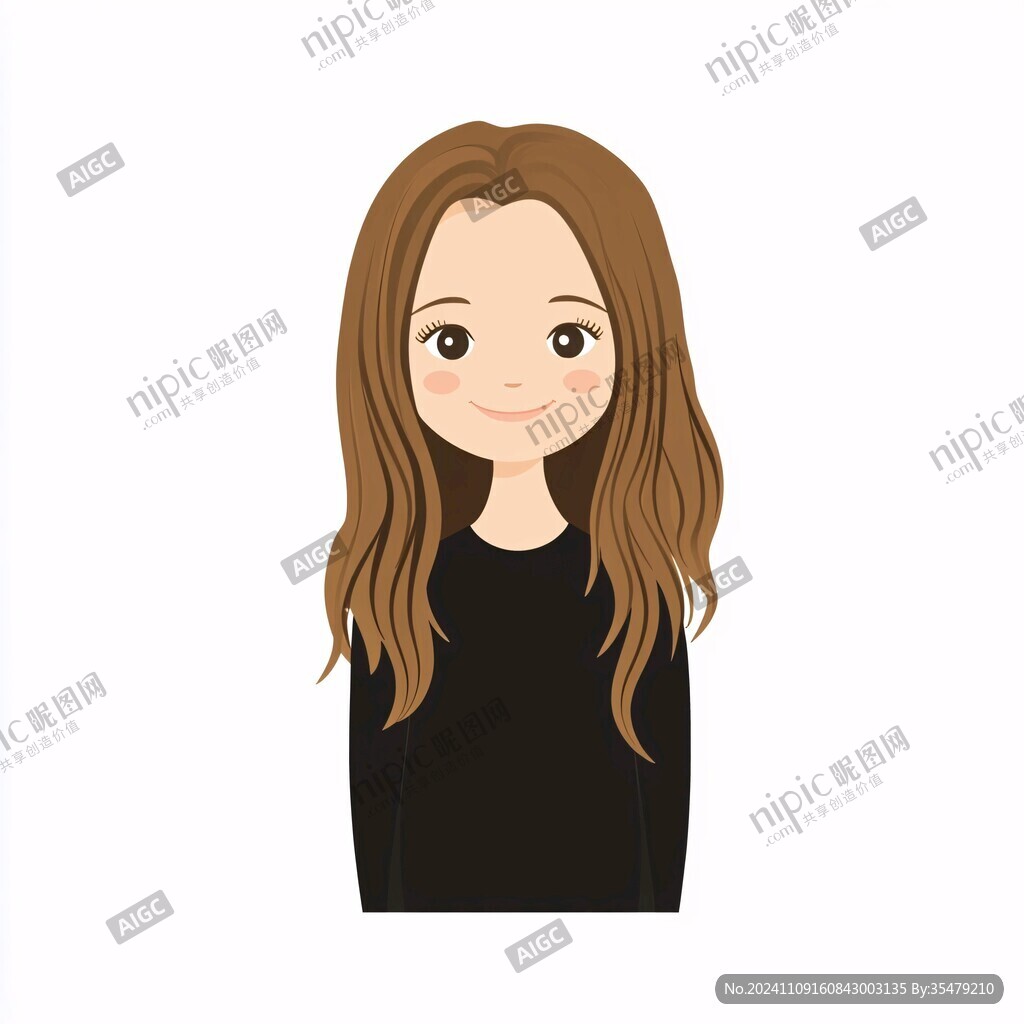 人物头像插画女孩