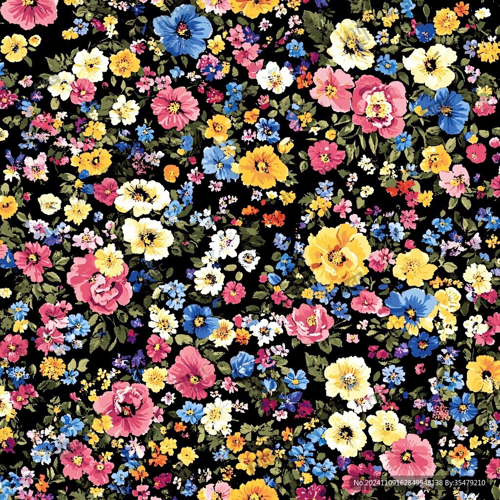 小花数码印花