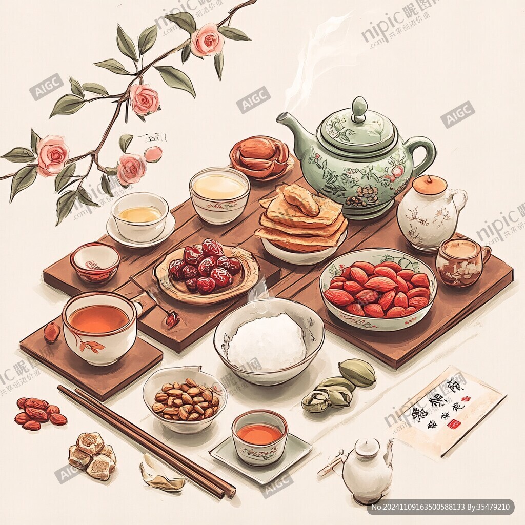 药膳插画