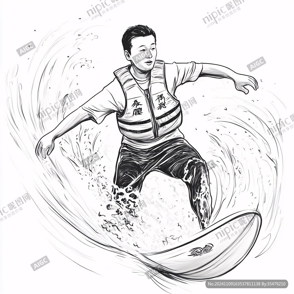 乘风破浪包装插画