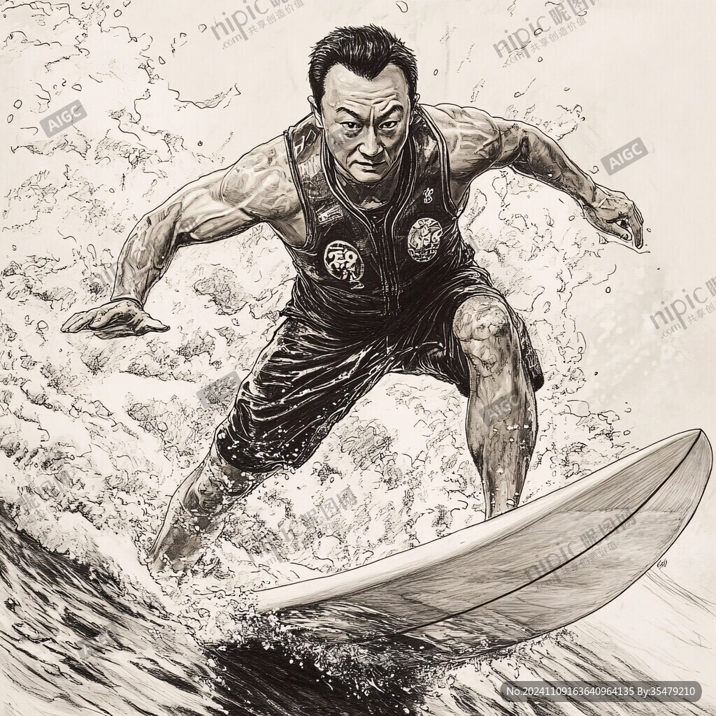 乘风破浪包装插画