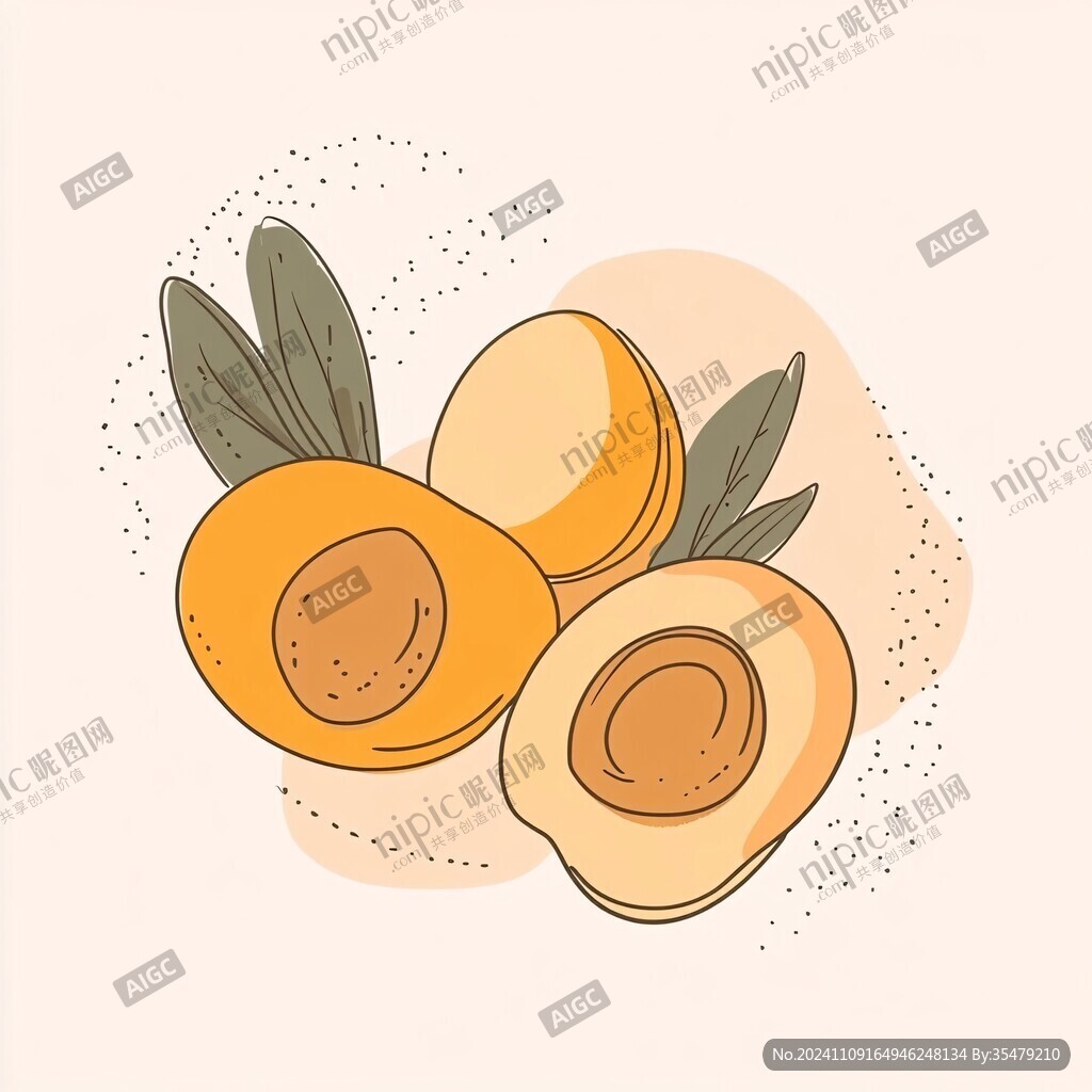 牛油果水果插画