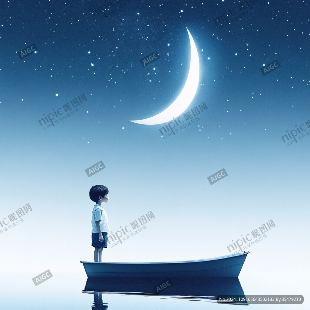 星辰大海男孩背影