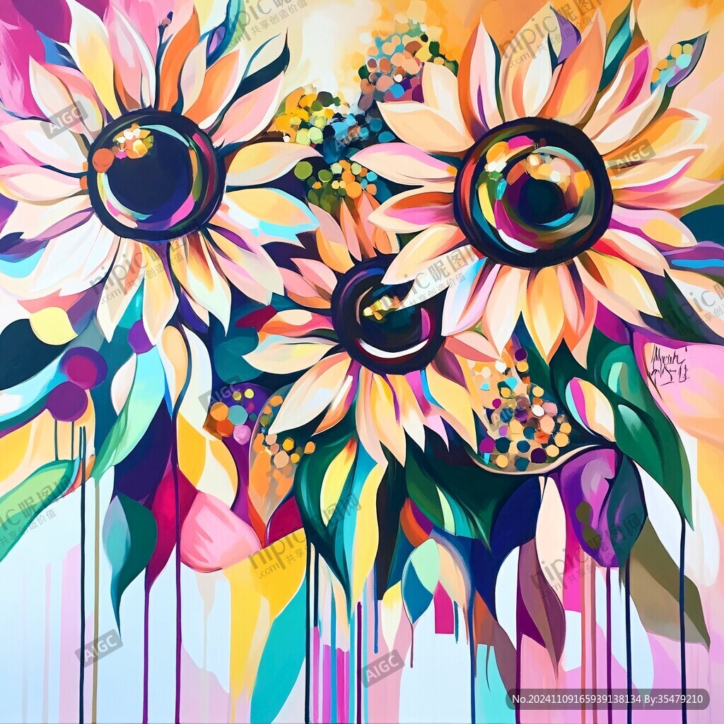 太阳花壁画