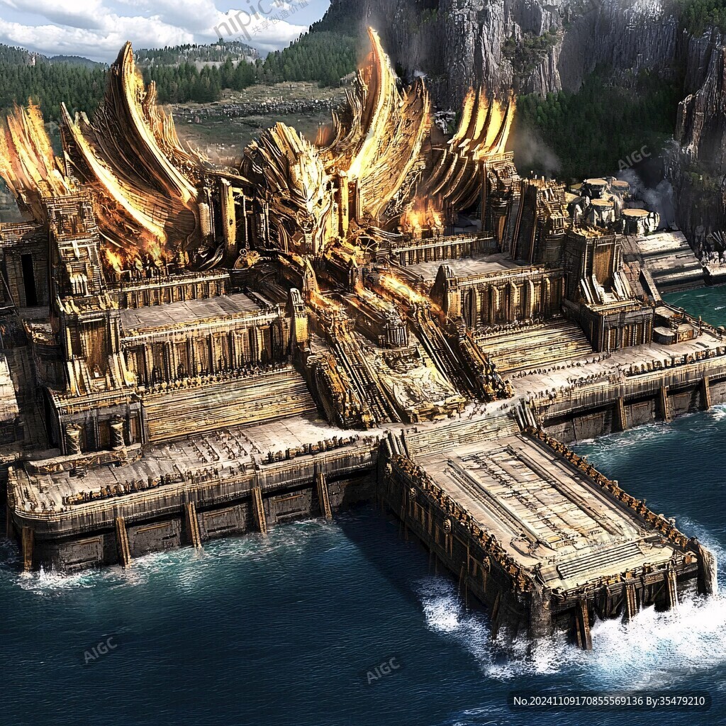 古代宫殿建造场景