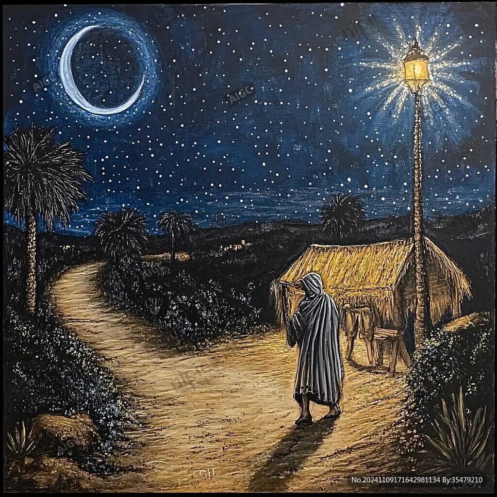 梦幻夜晚立体画