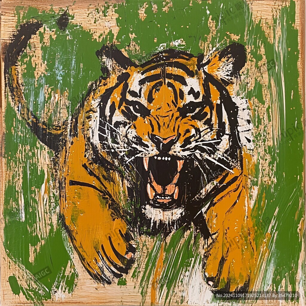 东北虎艺术作品