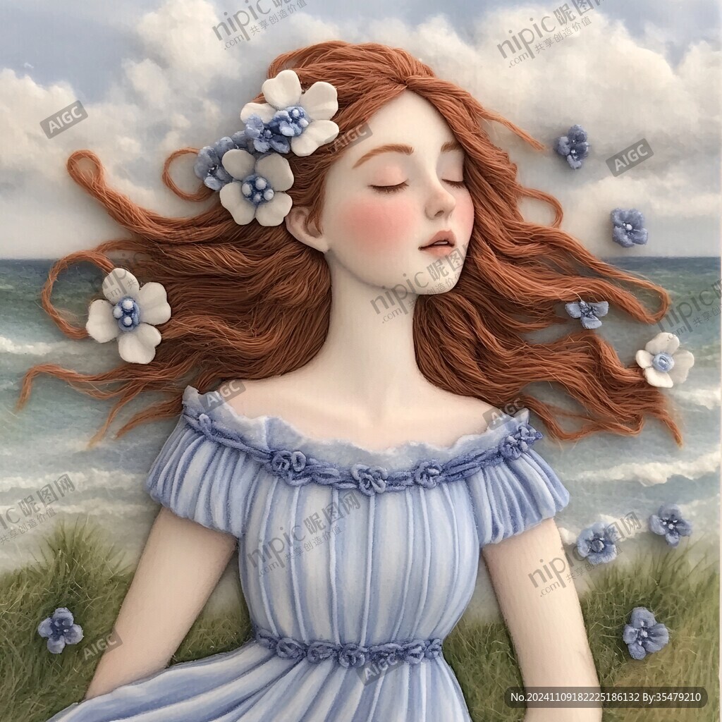 梦幻女孩插画