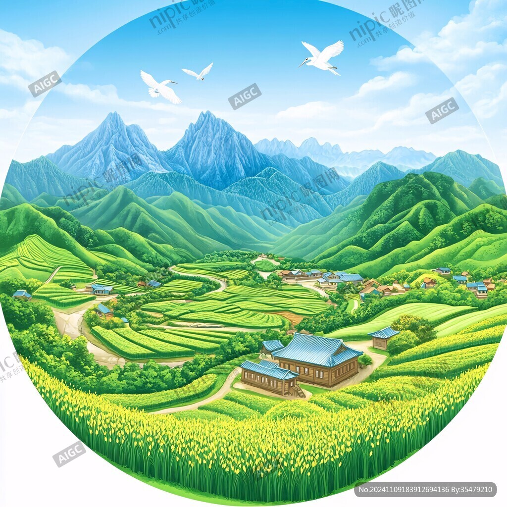 延边插画宣传素材背景