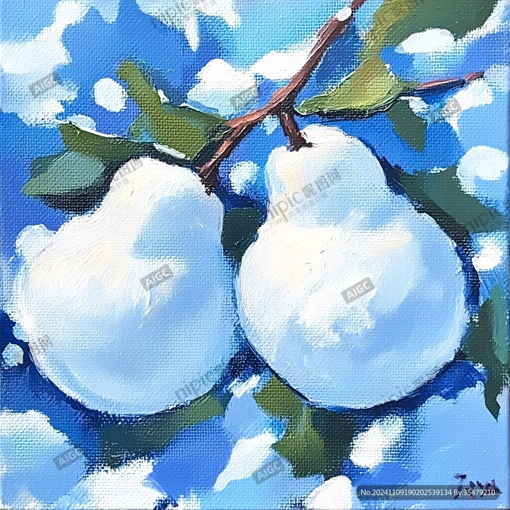 小白杏插画