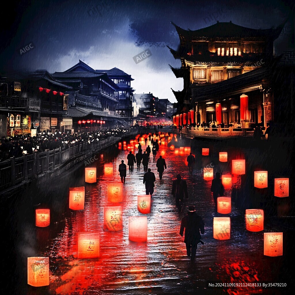 古城灯光布景设计