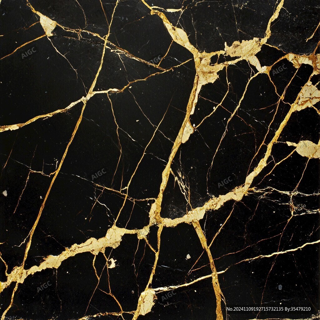黑金色裂纹透光大理石