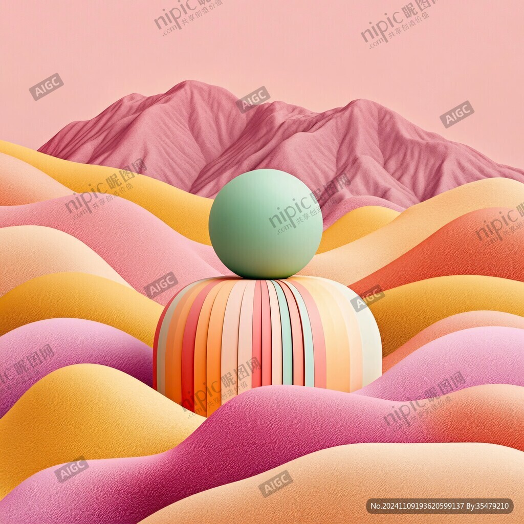 3d风景膨胀图案
