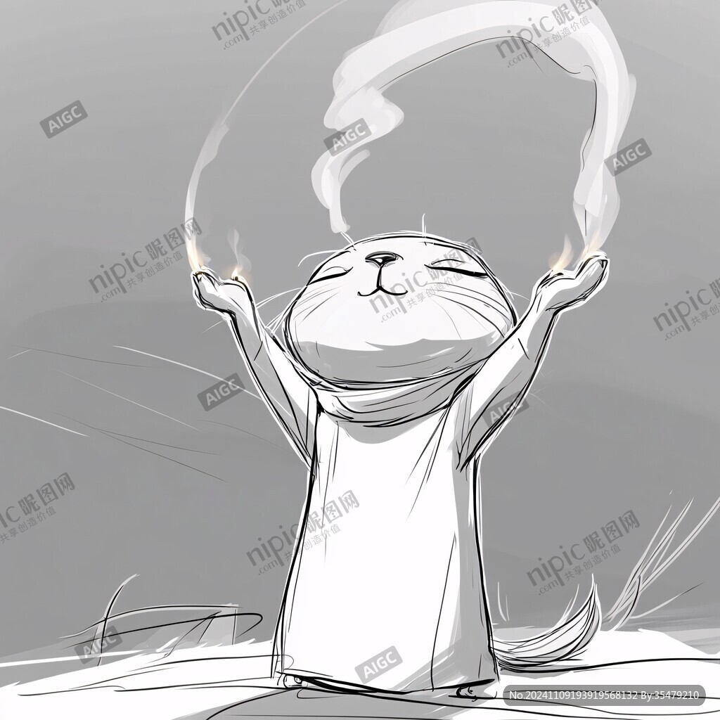 猫咪搞怪插画