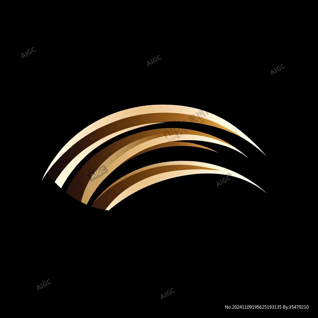 金色笔刷logo