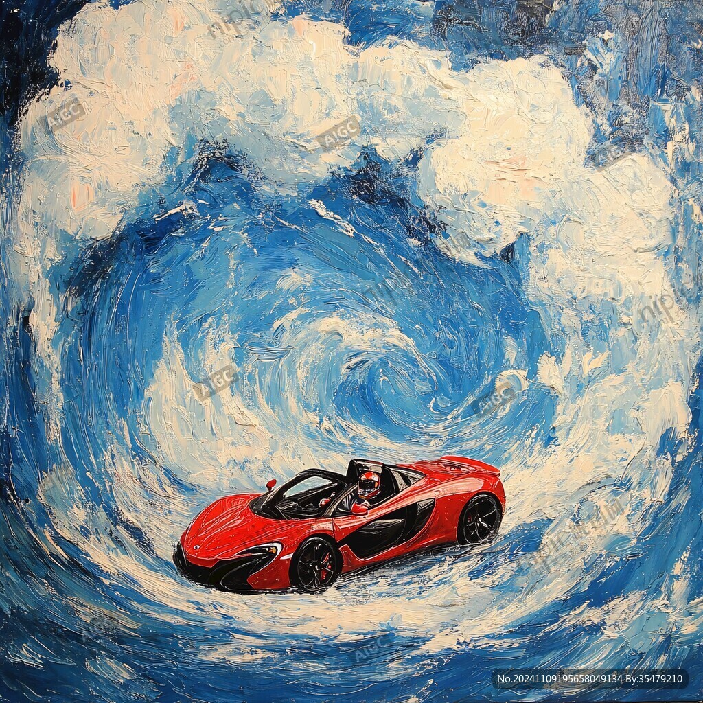 汽车风景画