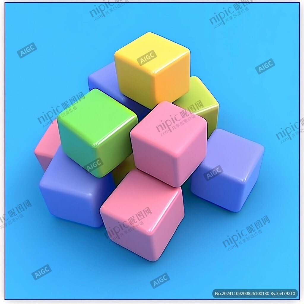 3d彩块