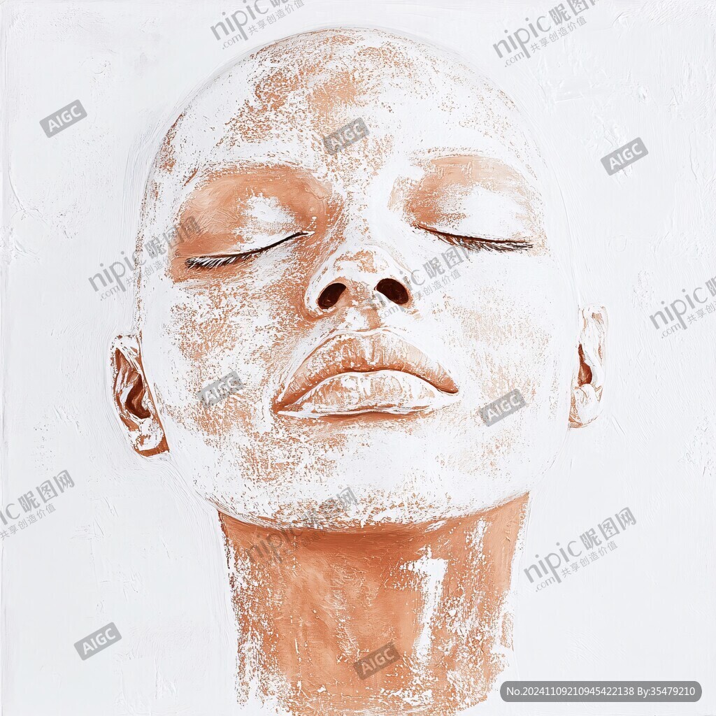 人脸色块拼接装饰画