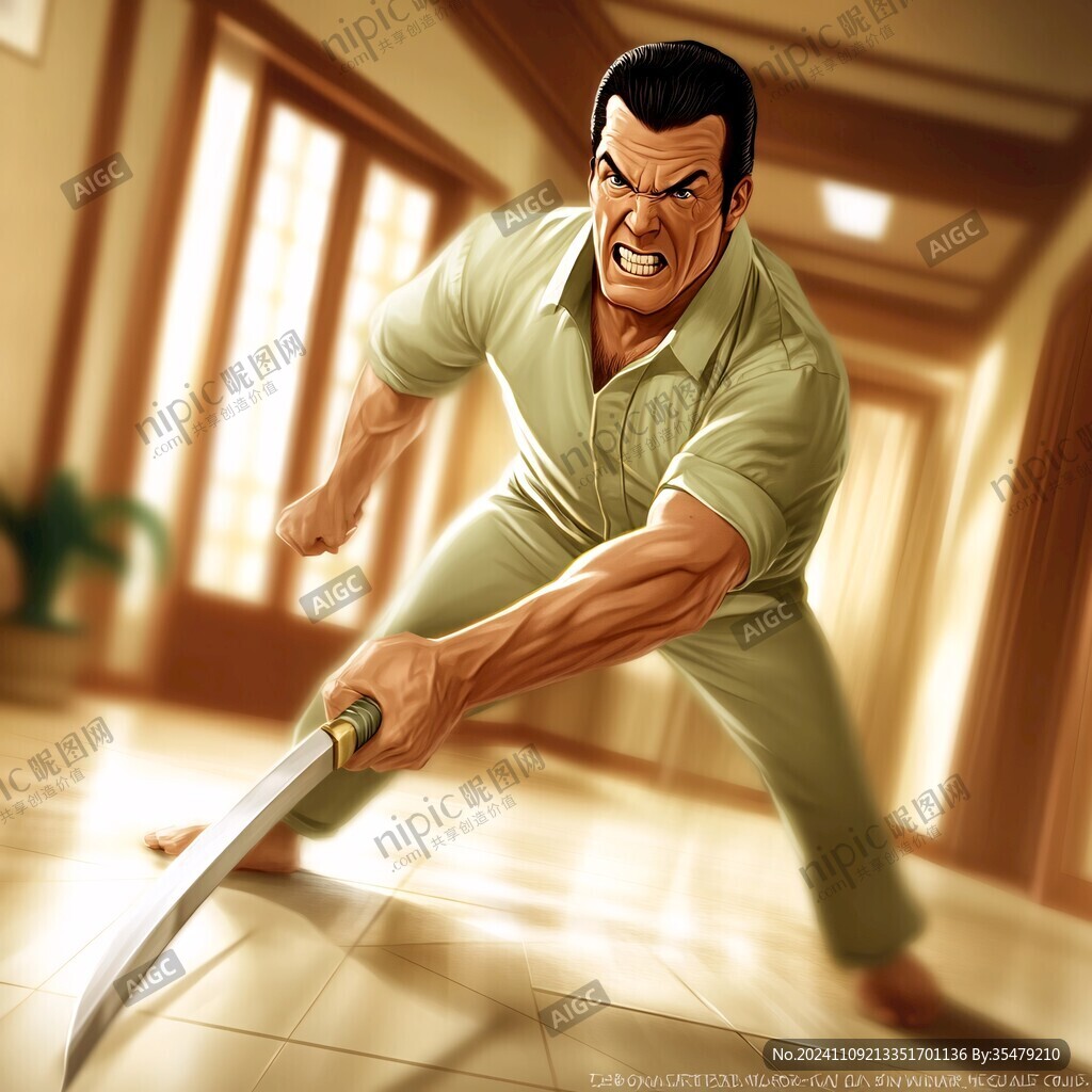 功夫插画人物插图