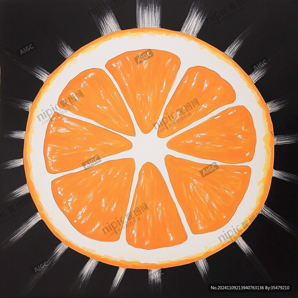血柑插画