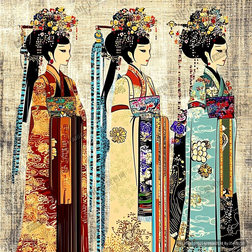 手绘嫔妃