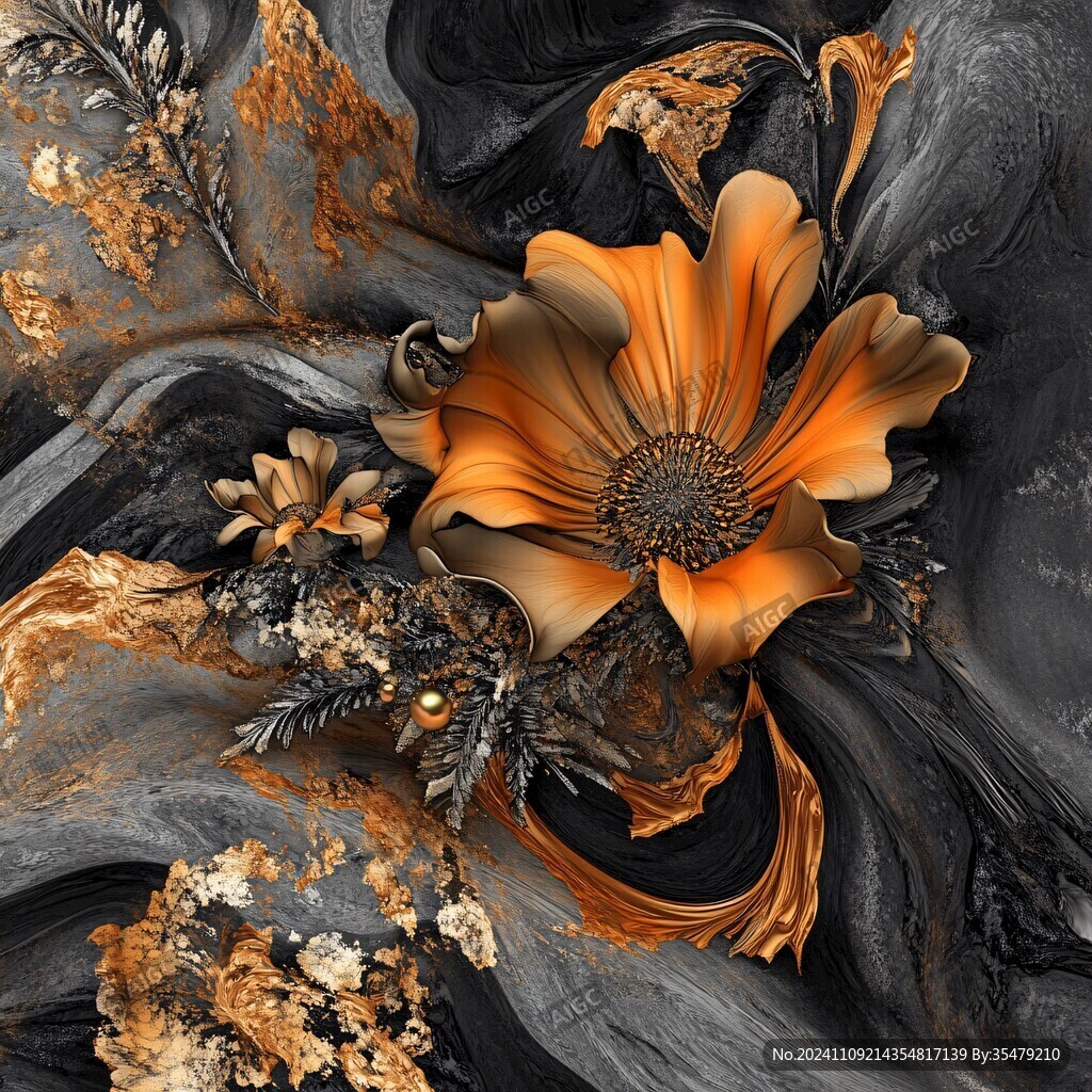 精美抽象特效花